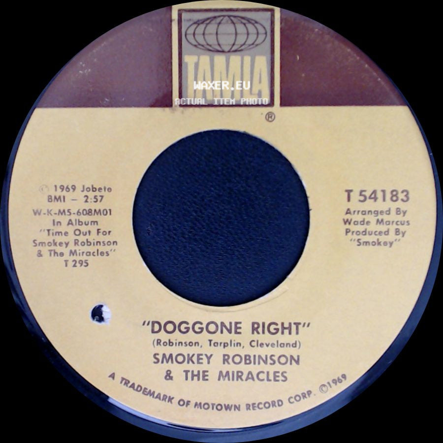 Smokey Robinson & The Miracles - Here I Go Again / Doggone Right side B