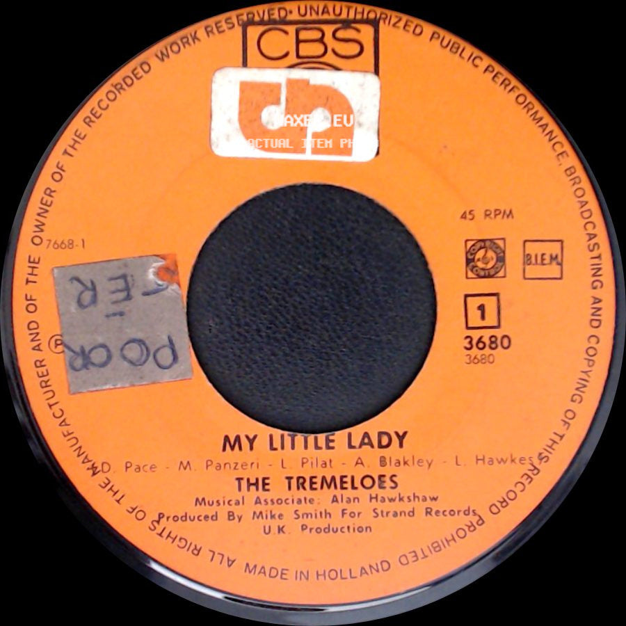 The Tremeloes - All The World To Me / My Little Lady side B