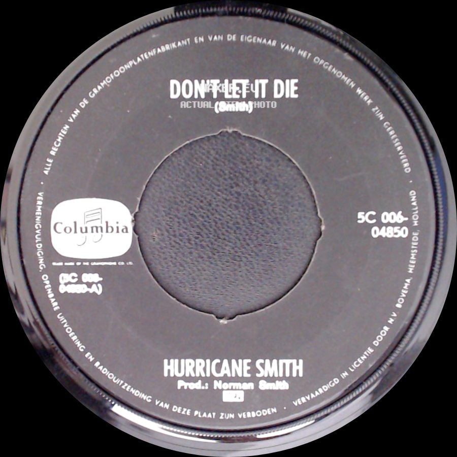 Hurricane Smith - The Writer Sings His Song / Don't Let It Die side B