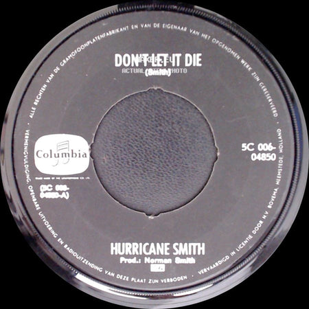 Hurricane Smith - The Writer Sings His Song / Don't Let It Die side B