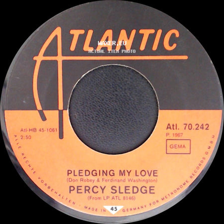 Percy Sledge - My Special Prayer / Pledging My Love side B
