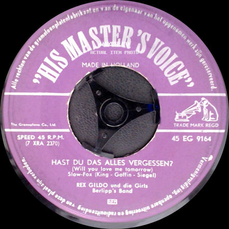 Rex Gildo Und Die Girls Berilpp's Band / Rex Gildo - Hast Du Das Alles Vergessen? (Will You Love Me Tomorrow) / Zarina side A