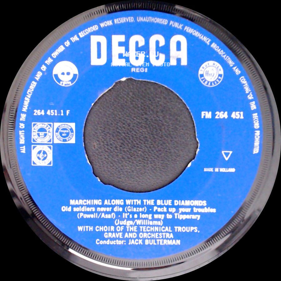 With Choir Of The Technical Troups, Grave And Orchestra / Blue Diamonds - Marching Along With The Blue Diamonds / Marching Along With The Blue Diamonds side A