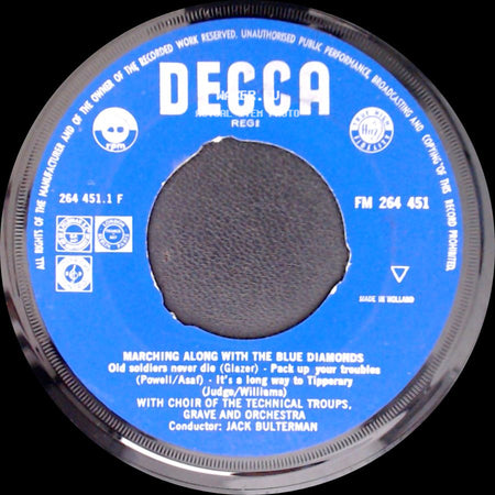 With Choir Of The Technical Troups, Grave And Orchestra / Blue Diamonds - Marching Along With The Blue Diamonds / Marching Along With The Blue Diamonds side A