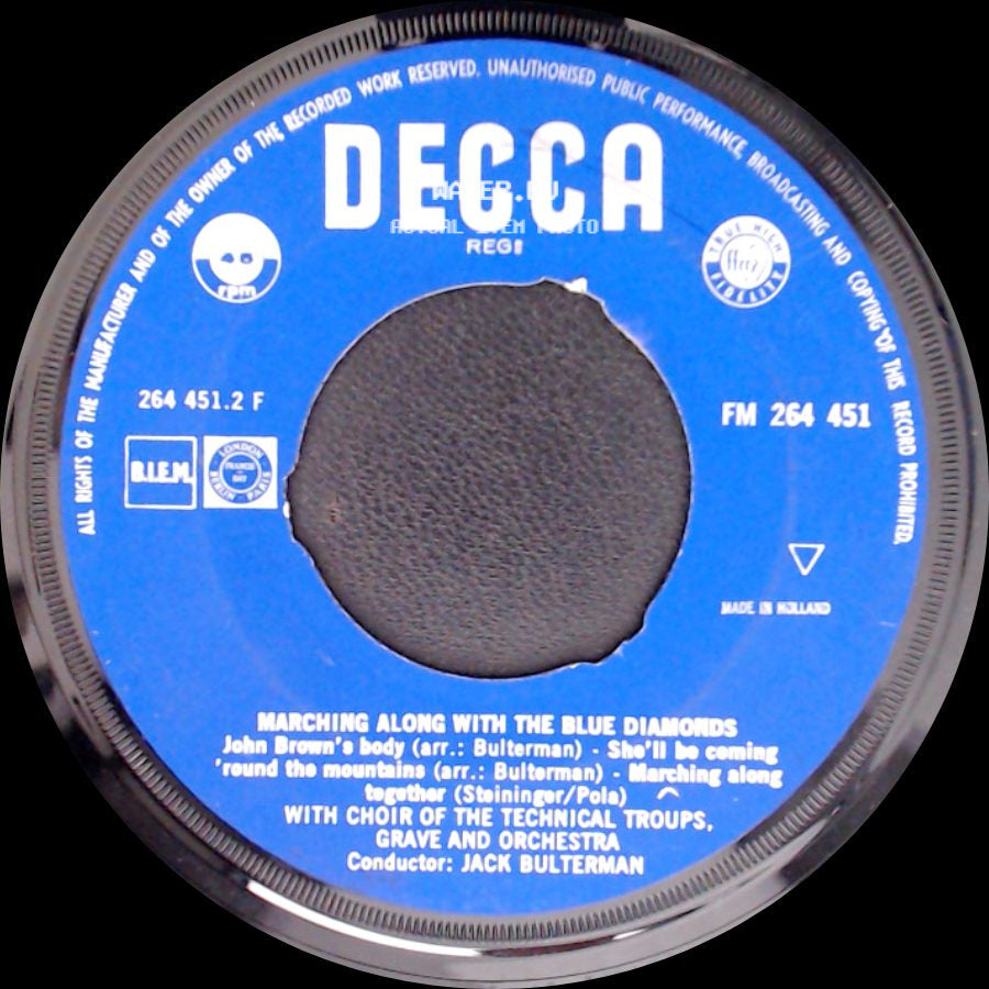 With Choir Of The Technical Troups, Grave And Orchestra / Blue Diamonds - Marching Along With The Blue Diamonds / Marching Along With The Blue Diamonds side B