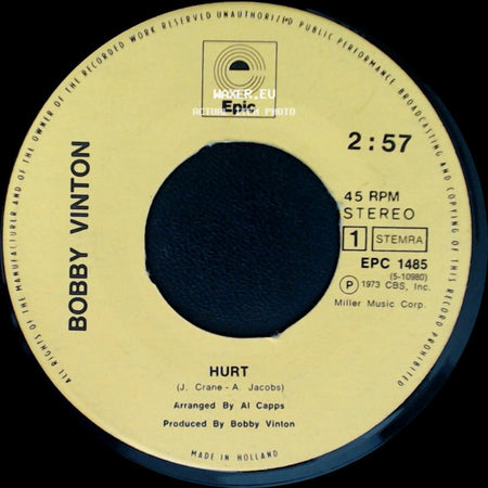 Bobby Vinton - I Love You The Way You Are / Hurt side B