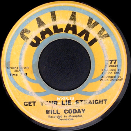 Bill Coday - Get Your Lie Straight / Get Your Lie Straight side B