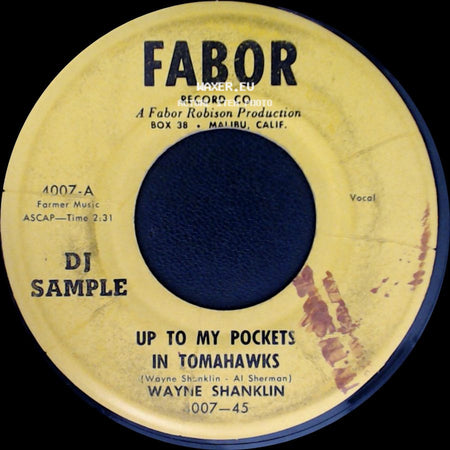 Wayne Shanklin - Up To My Pockets In Tomahawks / Plink-A-Plink (Melody For Mandolin) side A