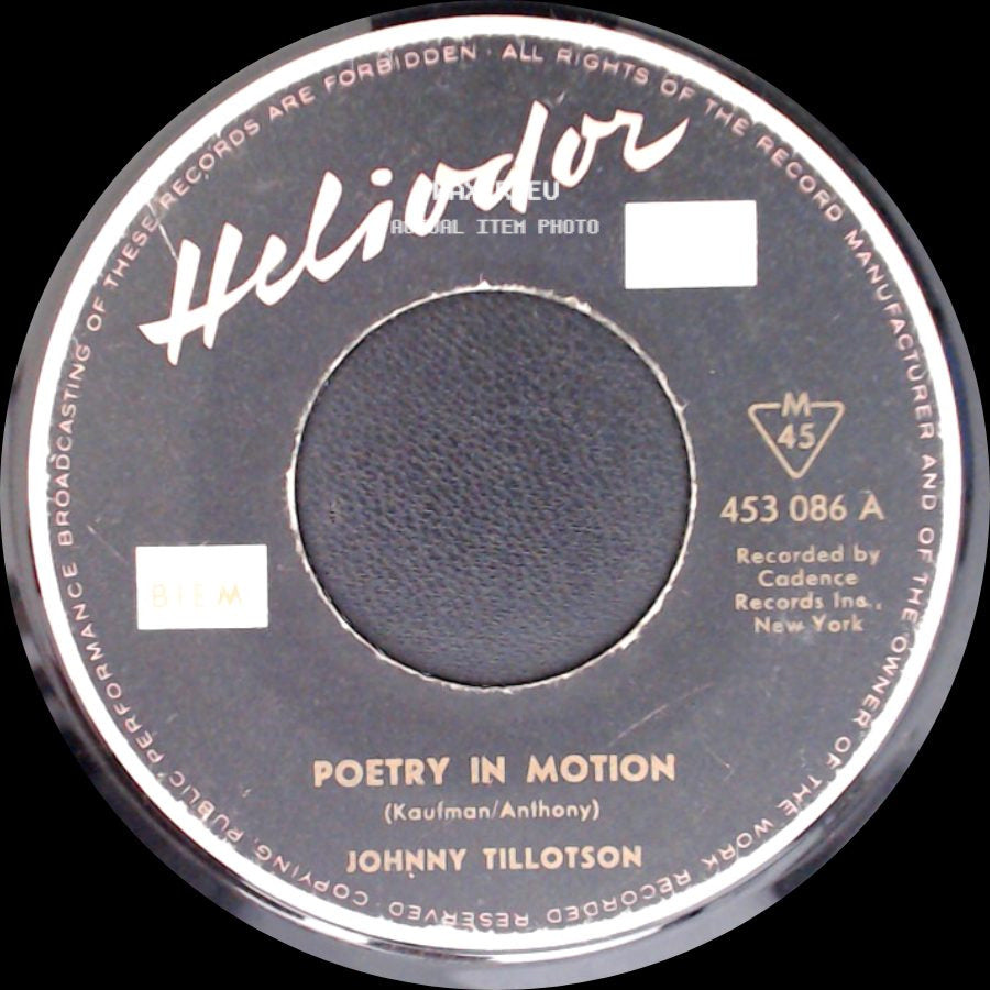 Johnny Tillotson - Poetry In Motion / Princess, Princess side A