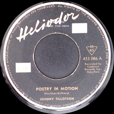 Johnny Tillotson - Poetry In Motion / Princess, Princess side A