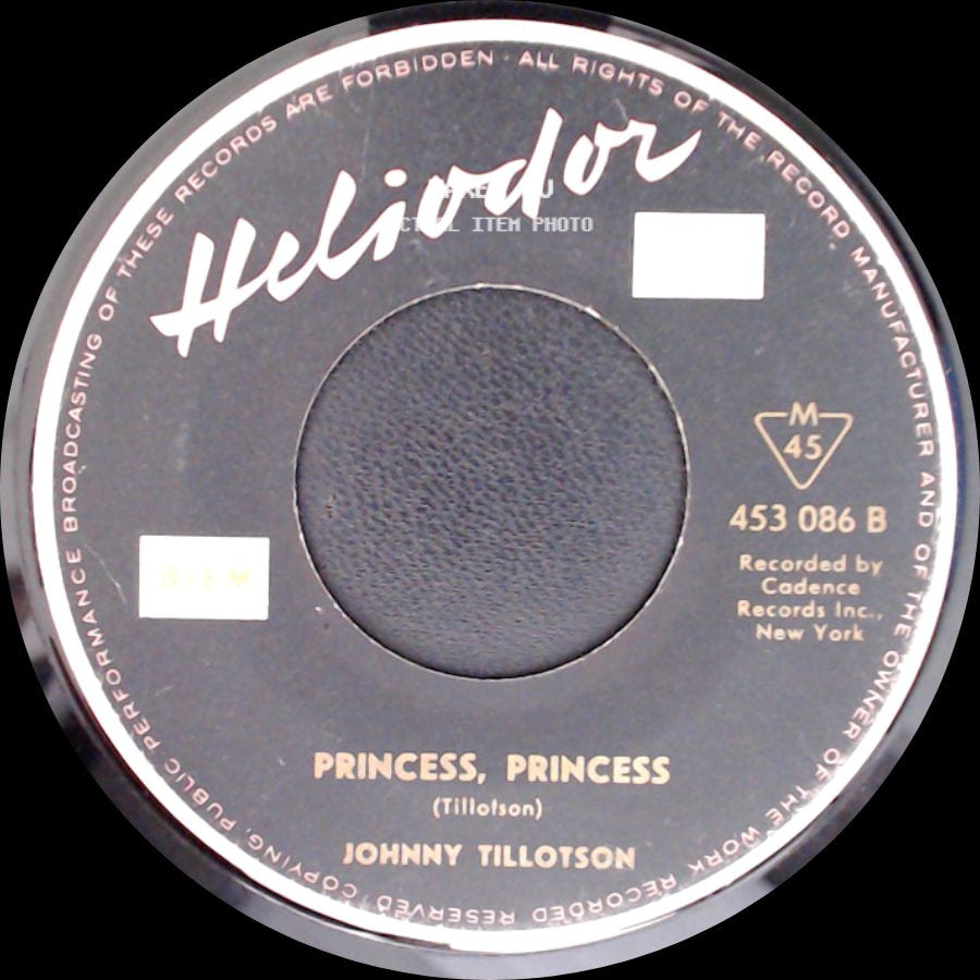 Johnny Tillotson - Poetry In Motion / Princess, Princess side B