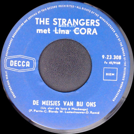The Strangers Met Lina Cora - De Meisjes Van Bij Ons / Choucrouten Tango side A