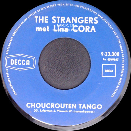 The Strangers Met Lina Cora - De Meisjes Van Bij Ons / Choucrouten Tango side B