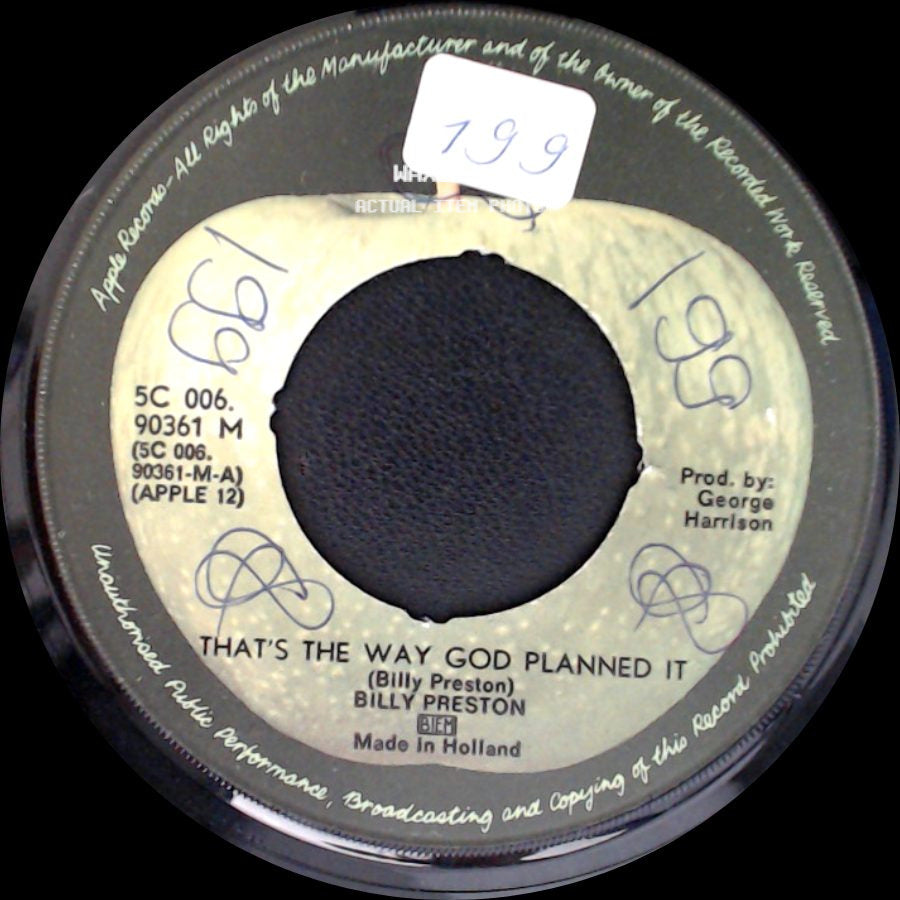 Billy Preston - That's The Way God Planned It / What About You side A