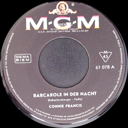 Connie Francis - Barcarole In Der Nacht / Colombino side A