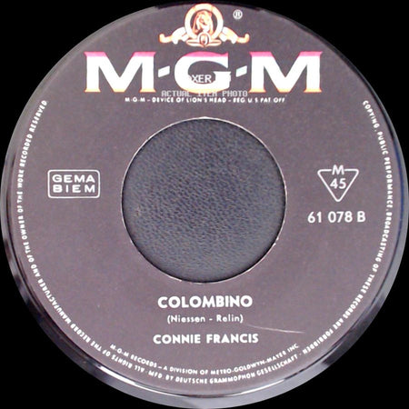 Connie Francis - Barcarole In Der Nacht / Colombino side B