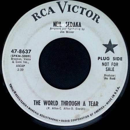 Neil Sedaka - High On A Mountain (Deep In A Valley) / The World Through A Tear side B