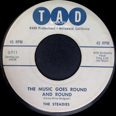 The Steadies - Two Lovers In Love / The Music Goes Round And Round side B