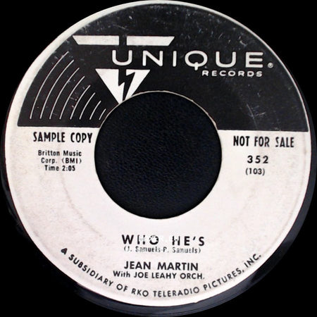 Jean Martin - Who He's / Please Be Gentle With Me side A