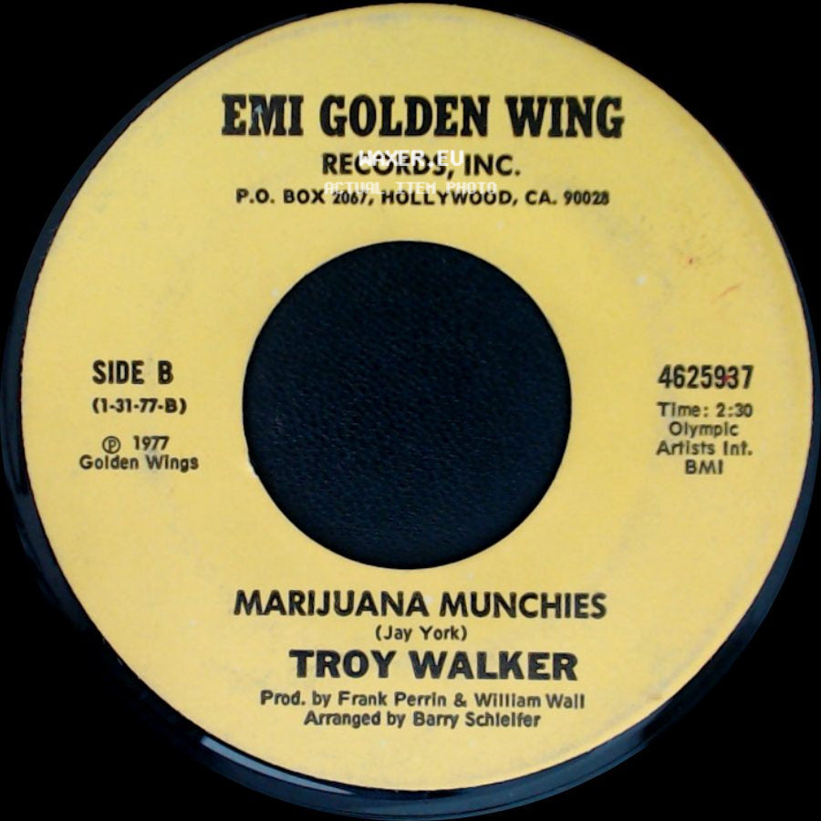 Troy Walker - It's Not The End Of My World / Marijuana Munchies side B