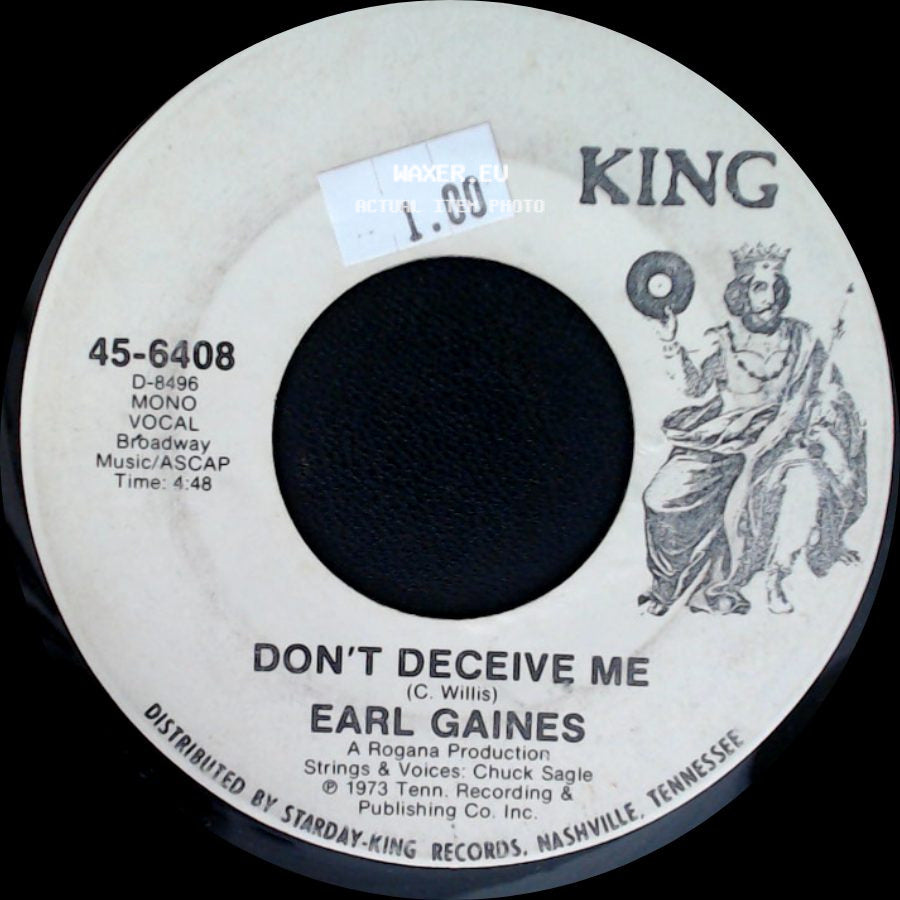 Earl Gaines - Don't Deceive Me / Don't Deceive Me side A