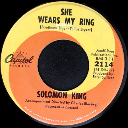 Solomon King - She Wears My Ring / I Get That Feeling Over You side A
