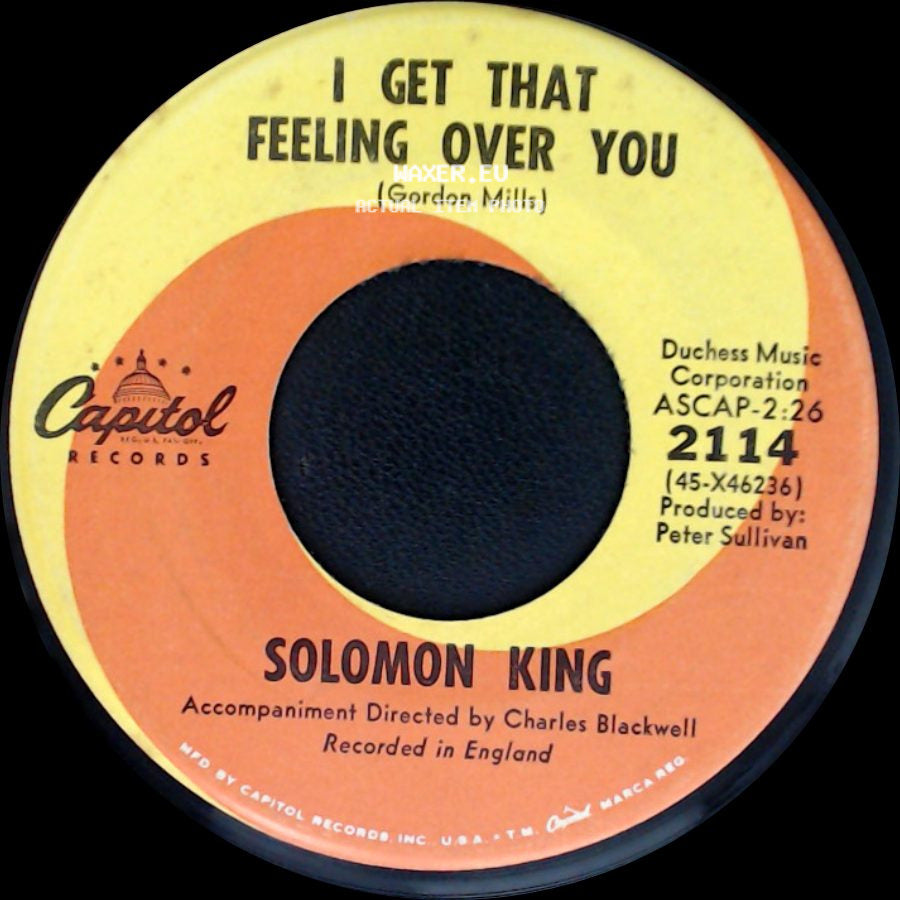 Solomon King - She Wears My Ring / I Get That Feeling Over You side B