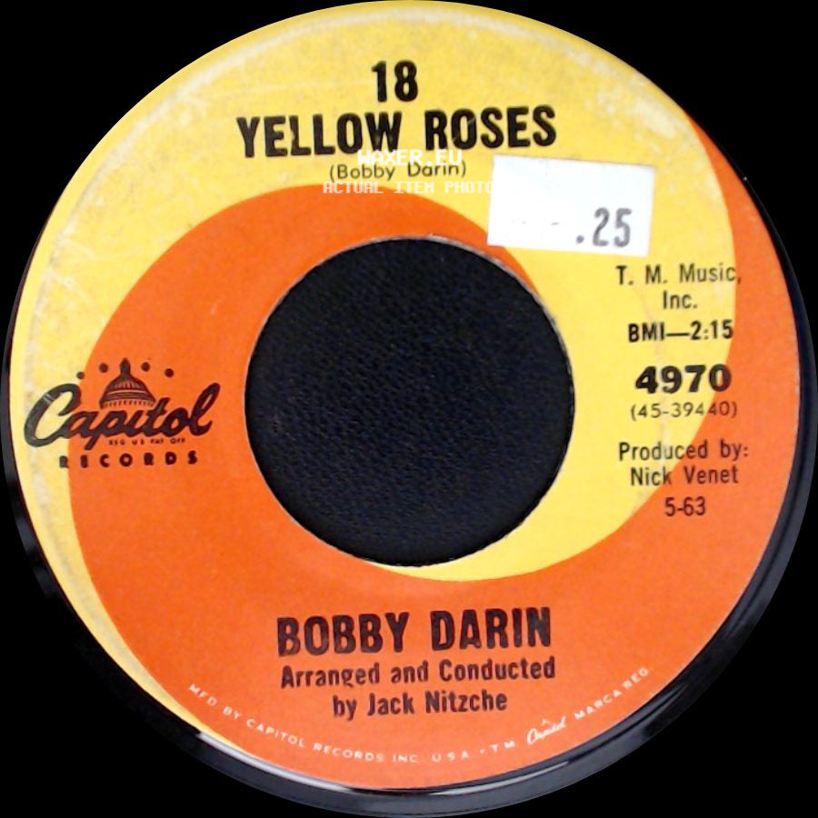 Bobby Darin - Yellow Roses / Not For Me side A