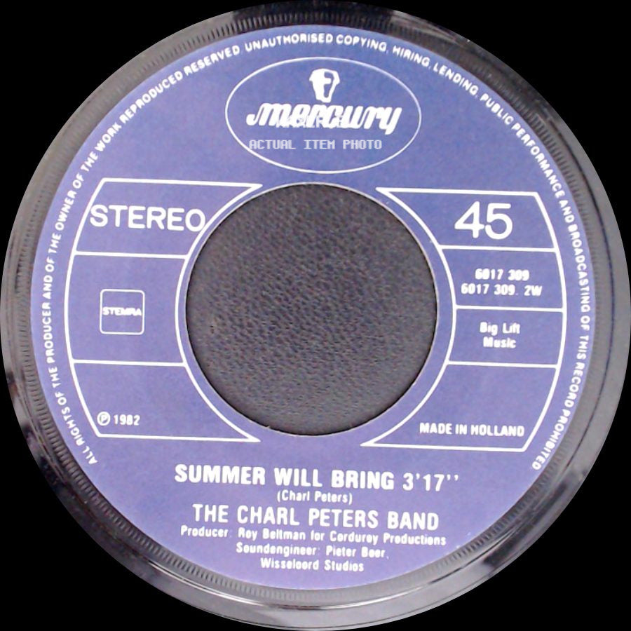 The Charl Peters Band - Moment By Moment / Summer Will Bring side B
