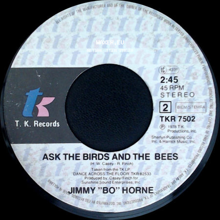 Jimmy "Bo" Horne - Ask The Birds And The Bees / Let Me (Let Me Be Your Lover) side A