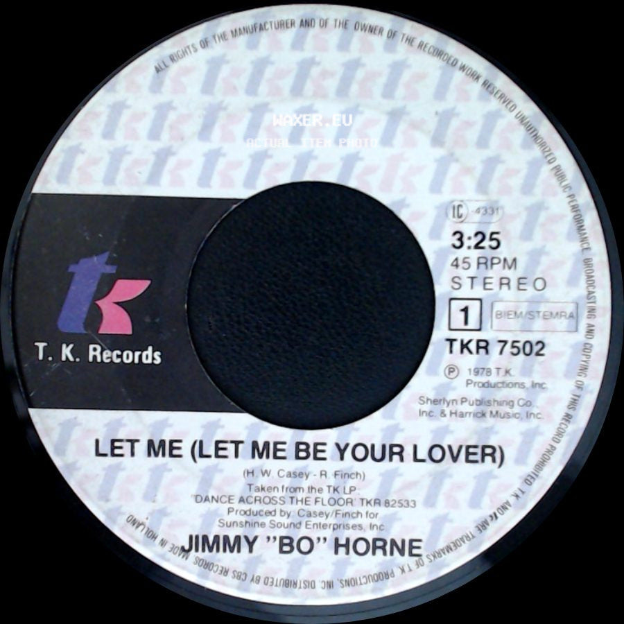 Jimmy "Bo" Horne - Ask The Birds And The Bees / Let Me (Let Me Be Your Lover) side B
