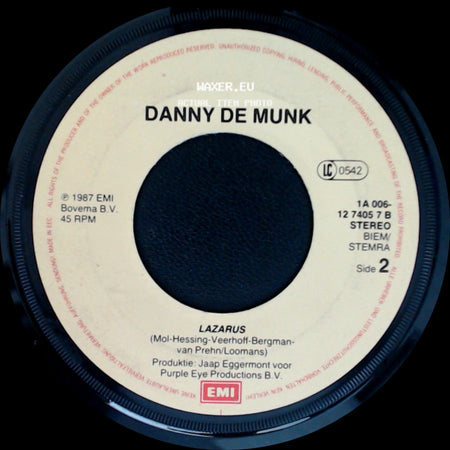 Danny De Munk - Amsterdam, Laat Je Niet Kisten / Lazarus side B
