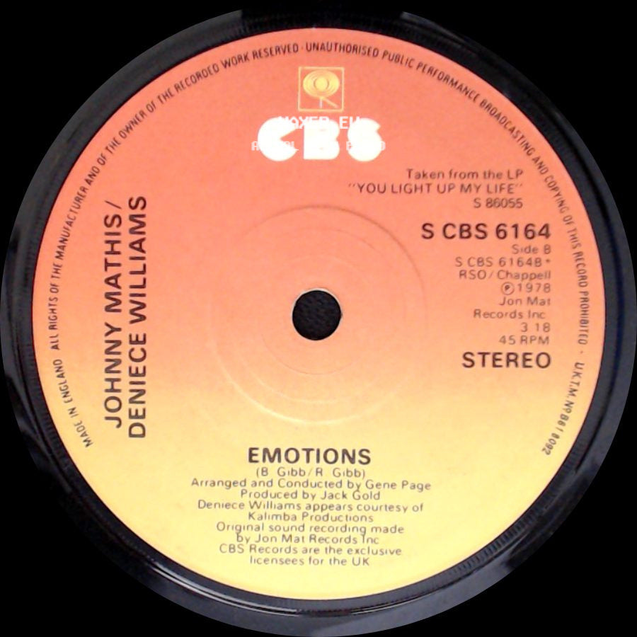 Johnny Mathis / Deniece Williams - Too Much, Too Little, Too Late / Emotions side B