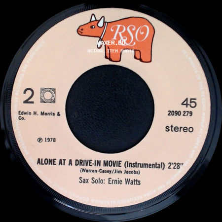 John Travolta And Olivia Newton-John - Alone At A Drive-In Movie (Instrumental) 2'28" / You're The One That I Want side A