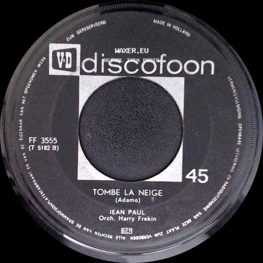 Jean Paul / Dany - Tombe La Neige / Vous Permettez Monsieur? side A