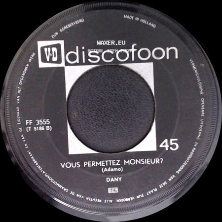 Jean Paul / Dany - Tombe La Neige / Vous Permettez Monsieur? side B