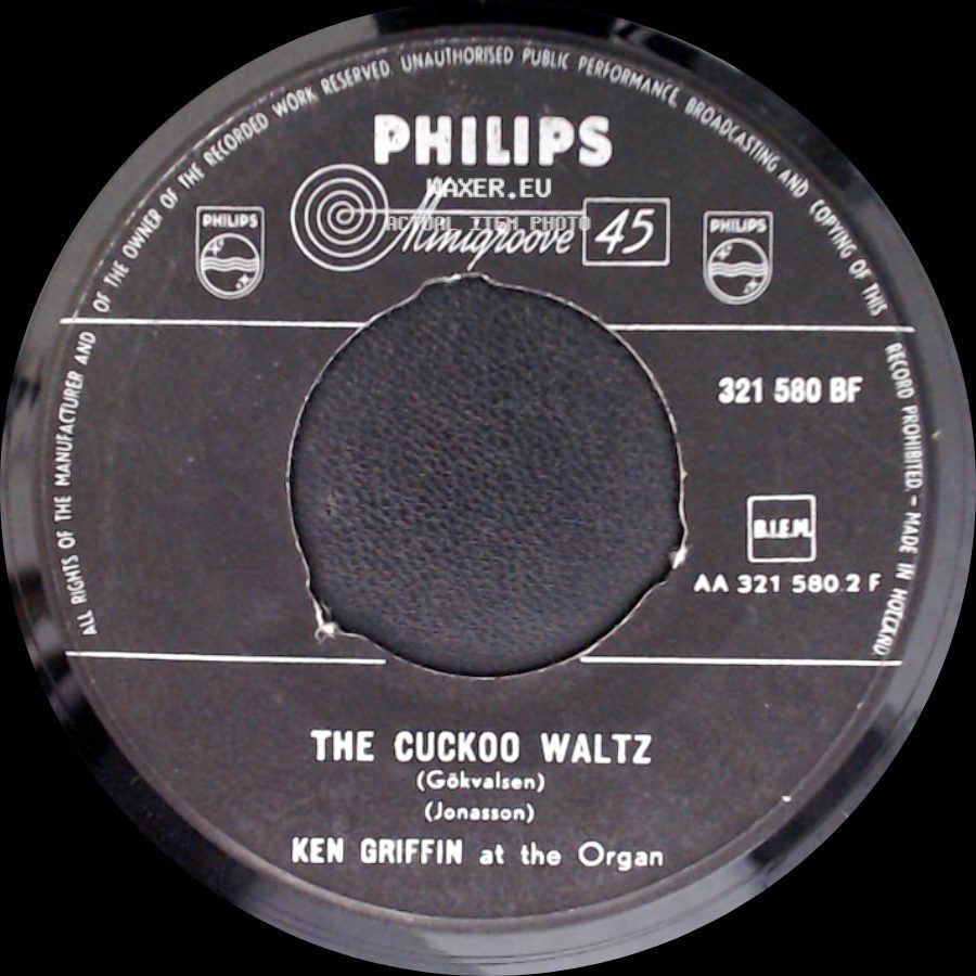 Ken Griffin / Ken Griffin At The Organ - You Can't Be True, Dear / The Cuckoo Waltz side B