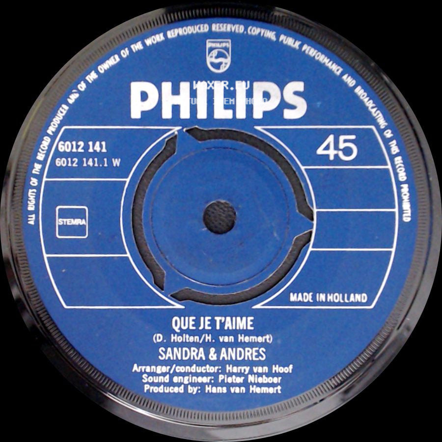 Sandra & Andres - Que Je T'aime / It's Summertime side A