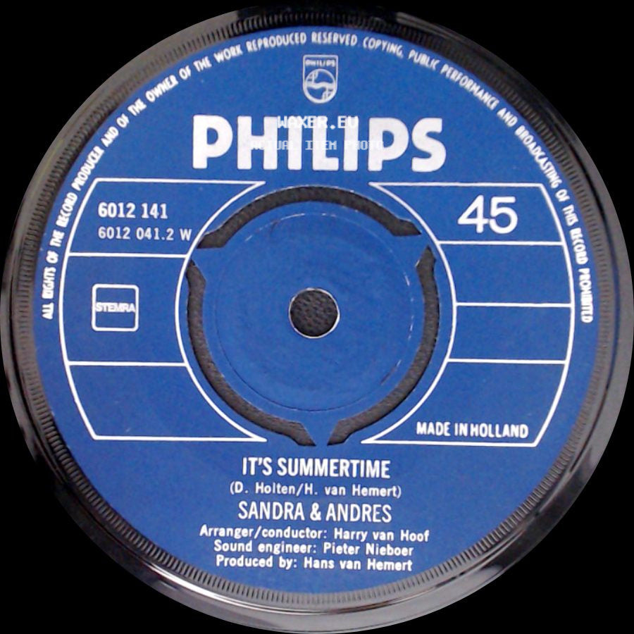 Sandra & Andres - Que Je T'aime / It's Summertime side B