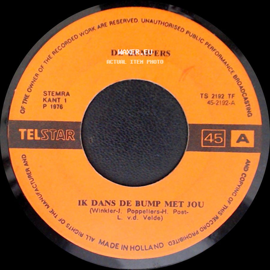 De Bumpers - 't Is Karnaval / Ik Dans De Bump Met Jou side B