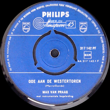Max Van Praag - Zilveren Draden Tussen Het Goud / Ode Aan De Westertoren side B