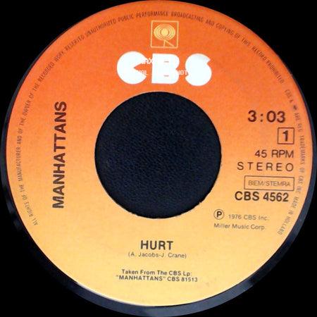 Manhattans - Hurt / We'll Have Forever To Love side A