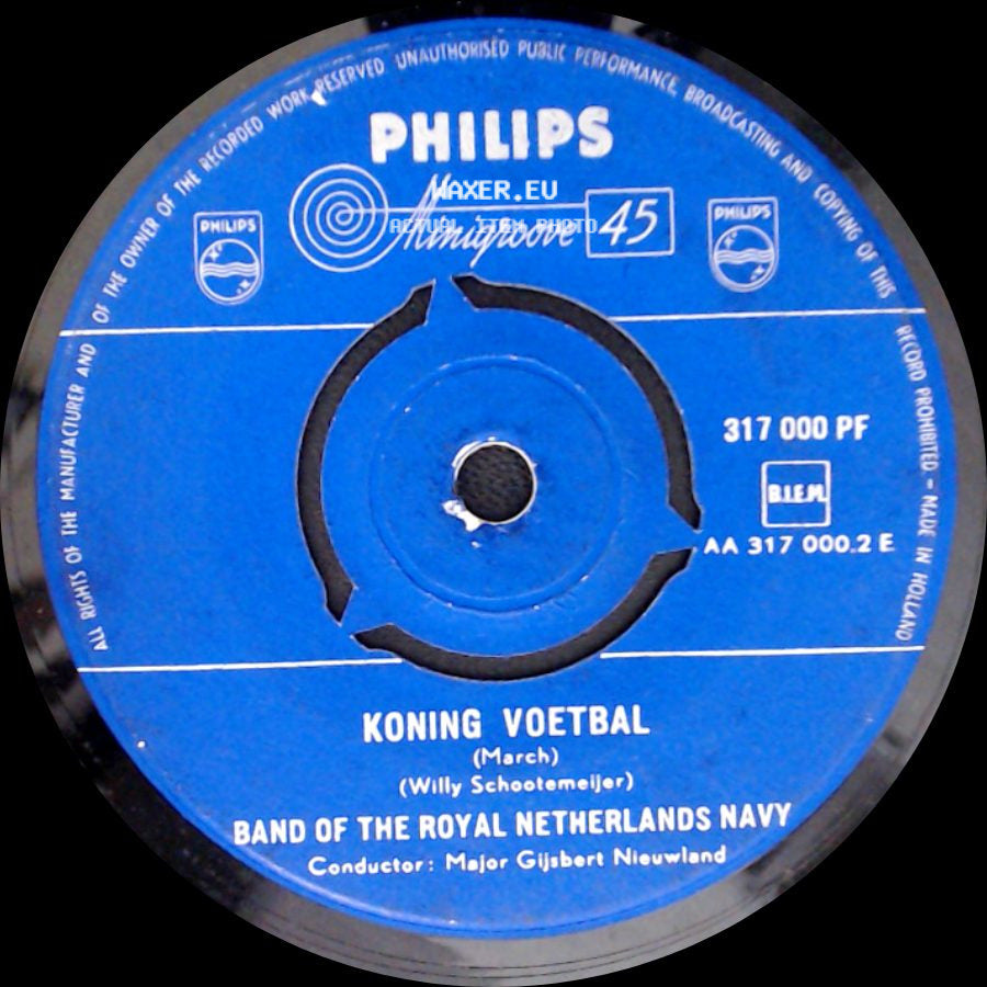 Band Of The Royal Netherlands Navy - K.L.M. Mars / Koning Voetbal side B