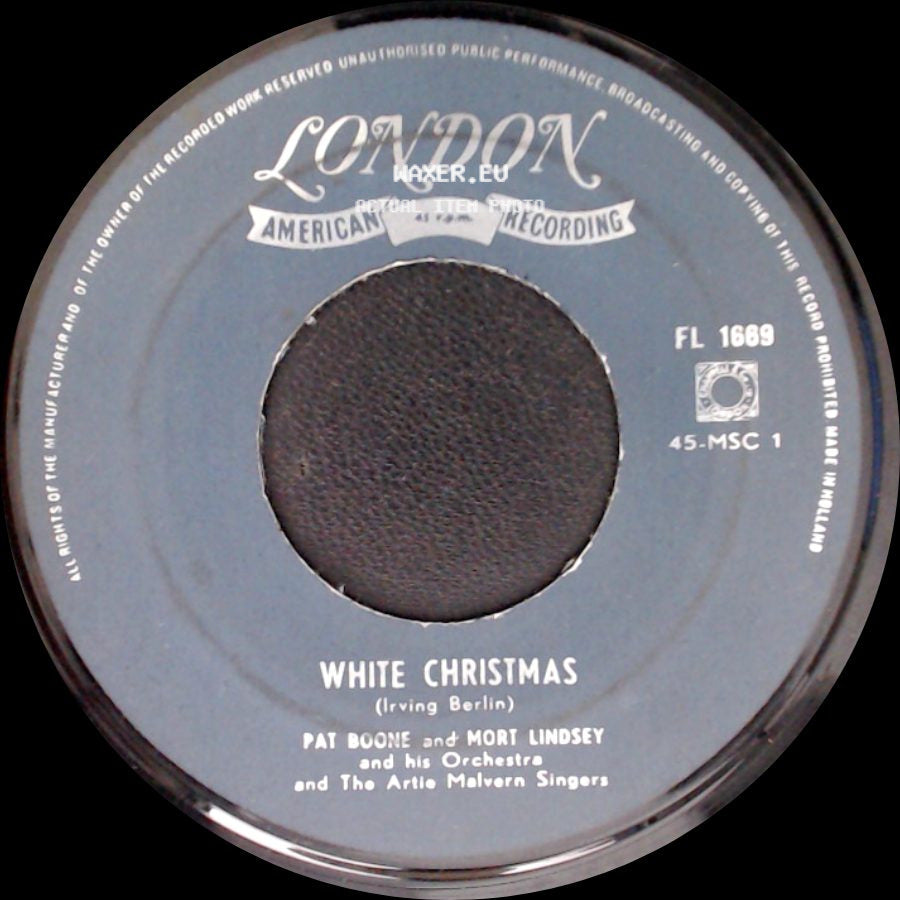 Pat Boone And Mort Lindsey / Pat Boone And Mort Lindsey And His Orchestra And The Artie Malvern Singers - White Christmas / Jingle Bells side A