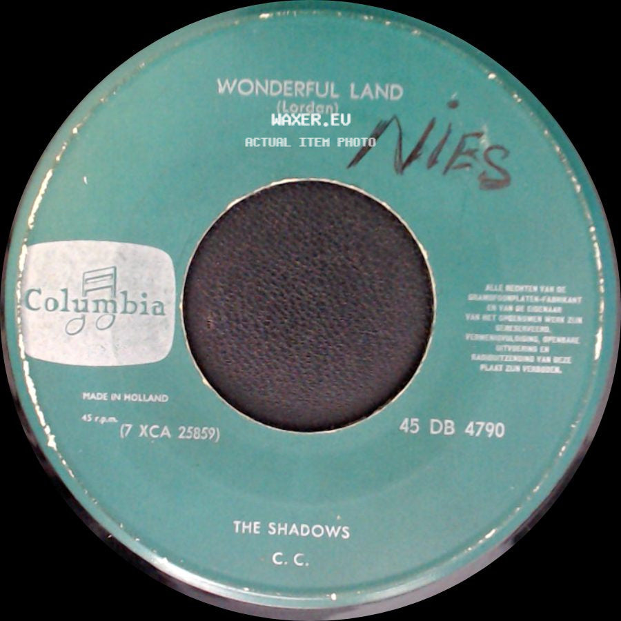 The Shadows - C.C. / Wonderful Land side B