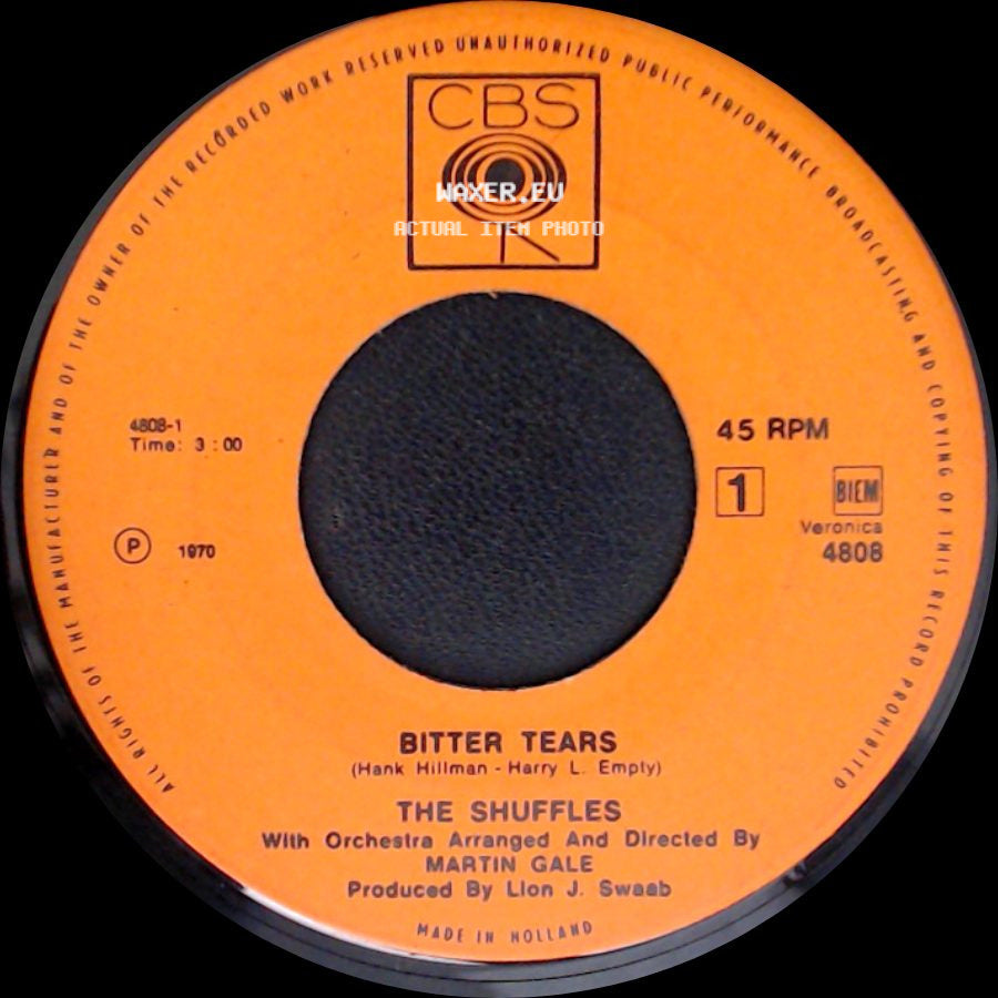 The Shuffles - Run, Run, Run, Fly, Fly, Fly / Bitter Tears side B