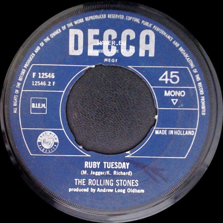The Rolling Stones - Let's Spend The Night Together / Ruby Tuesday side B