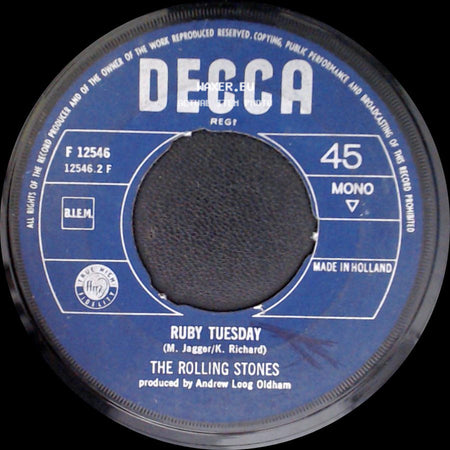 The Rolling Stones - Let's Spend The Night Together / Ruby Tuesday side B