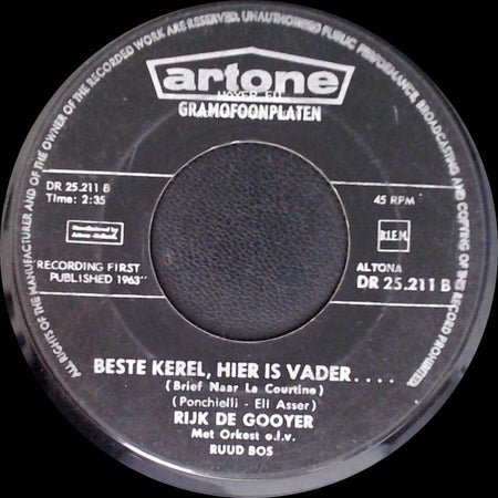 Rijk De Gooyer - Beste Ouders, Lieve Ine / Beste Kerel, Hier Is Vader.... side B