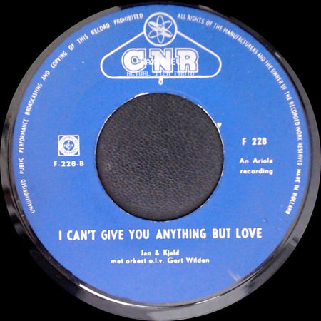 Jan & Kjeld - Some Of These Days / I Can't Give You Anything But Love side B